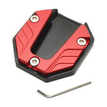 (red) Motorcycle Kickstand Motorbike Side Kick Stand Pad Parking Plate Base Foot Extension Pad Large Foot Pad Side Stand Foot