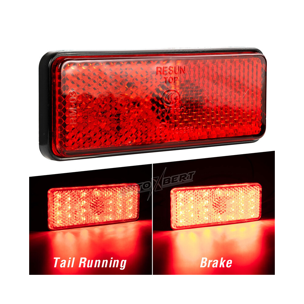 Maxpower Universal Tail Brake 24Led Motorcycle Motorbike Stop Fog Lamp Bolt 12V Truck Tail Lamp Caravans Atv Off Road Lighting Red/Light