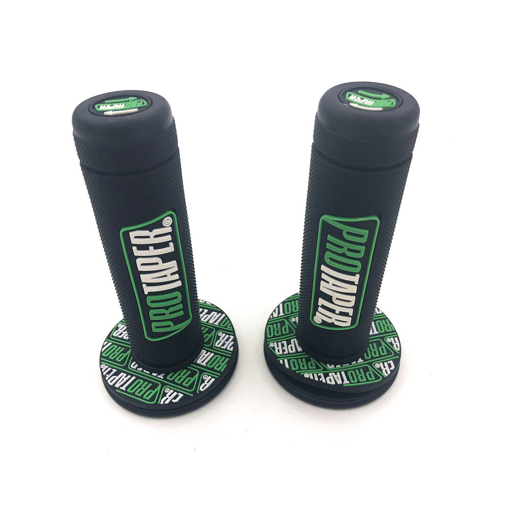 Maxpower (Green) Handle Grip Pro Taper Motorcycle High Quality Protaper Dirt Pit Bike Motocross 7/8" Handlebar Rubber Gel Hand Grips Brake Green