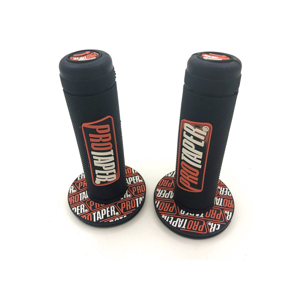 Maxpower (Orange) Handle Grip Pro Taper Motorcycle High Quality Protaper Dirt Pit Bike Motocross 7/8" Handlebar Rubber Gel Hand Grips Brake Orange