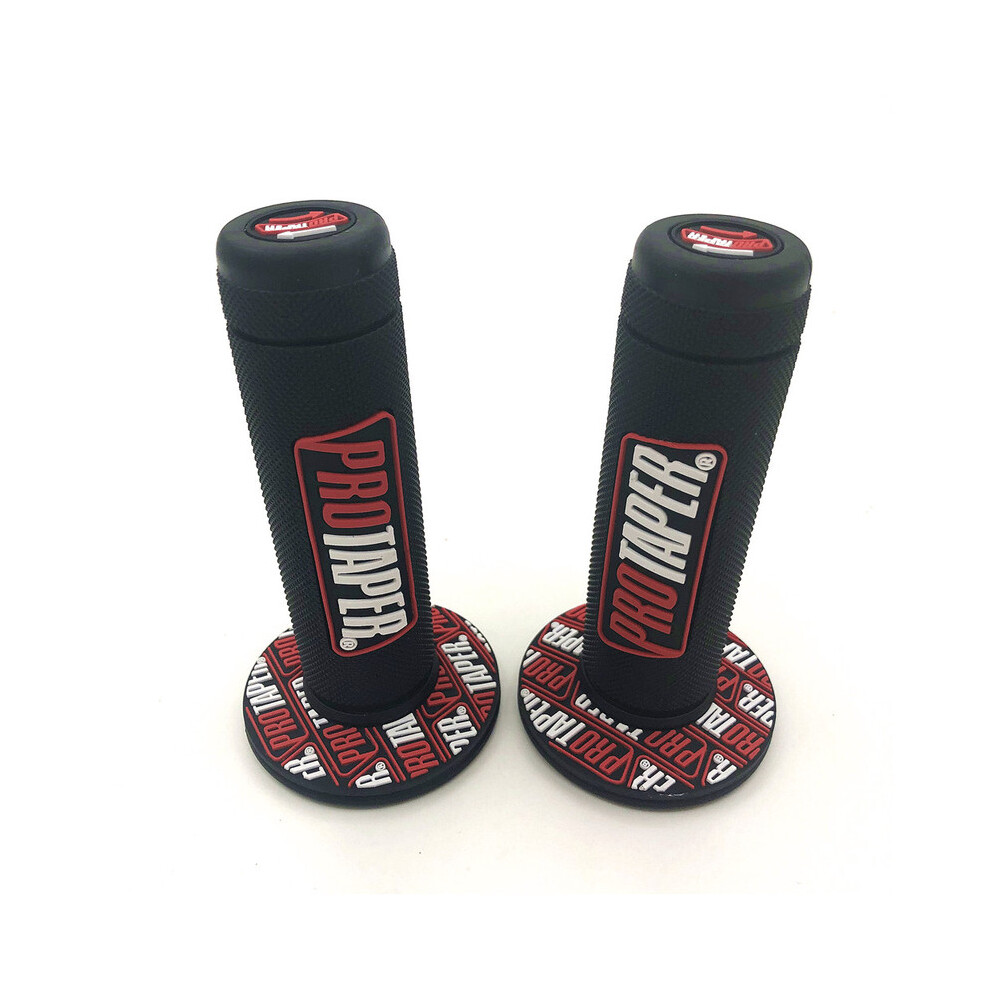 Maxpower (Red) Handle Grip Pro Taper Motorcycle High Quality Protaper Dirt Pit Bike Motocross 7/8" Handlebar Rubber Gel Hand Grips Brake Red