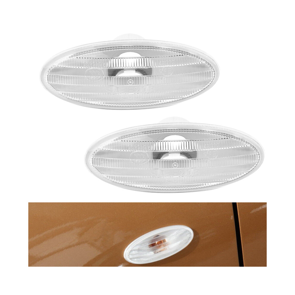 2Pcs Car Side Turn Signal Lamp Fender Marker Lights Cover For Nissan Cube Juke Note 26160-89900 9190758821727