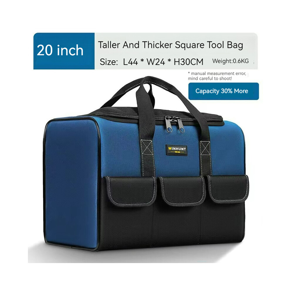 (TypeA 20 inch) Waterproof Multi Pockets Tool Set with Bag for Electrician Working Tool Box Case Storage Bag Portable Organizer Bag Toolbox