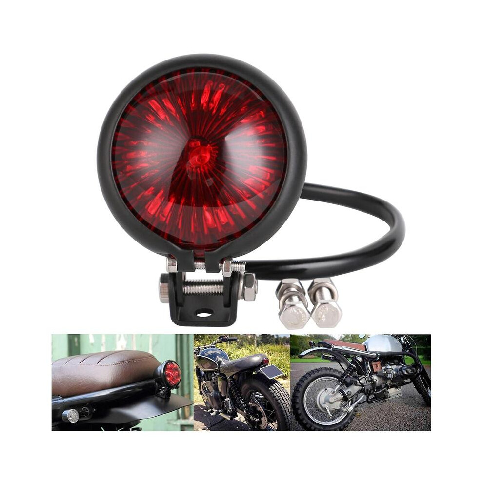 Maxpower ( ) 12V Taillights Motorcycle Brake Led Motorbike Stop Rear Tail Lamp Compatible With Chopper Bobber Cafe Racer Streetbike Red/Black/Light