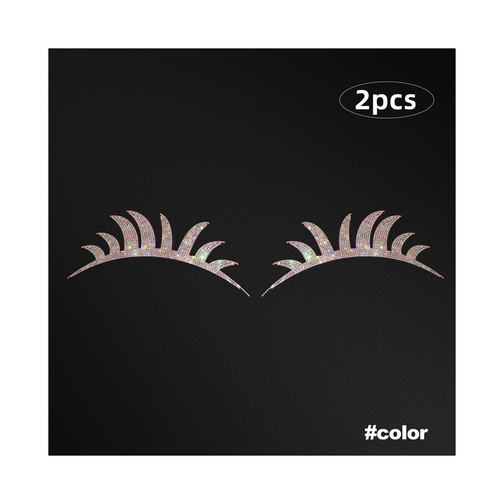 Maxpower (Color) 2Pcs Bling Car Headlight Eyelashes Stickers Fake Eyelash Decal Decoration Car Accessories For Vehicle Body Sticker Windshield