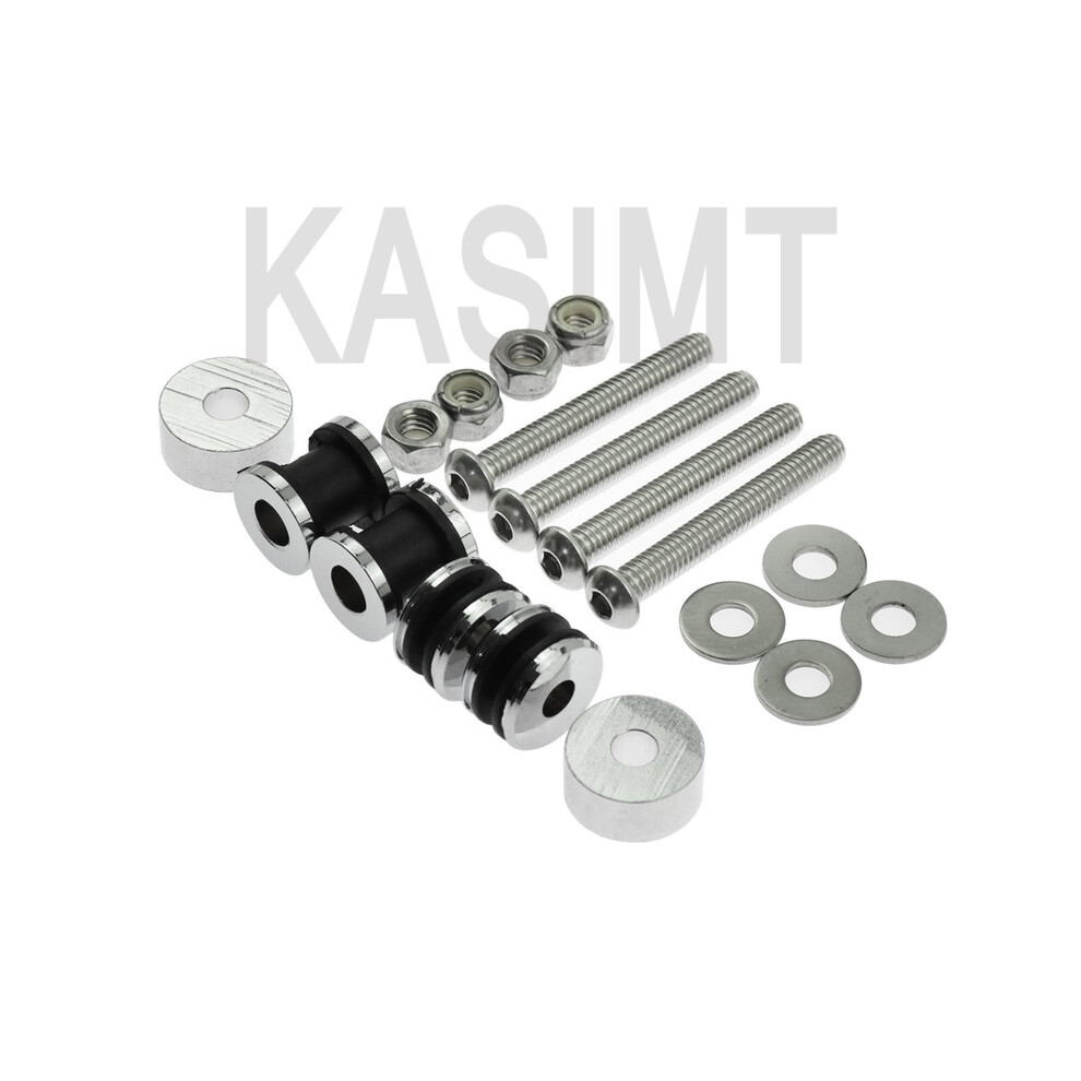 Maxpower (Chrome) Kasimt Motorcycle Sissy Bar Docking Hardware Kit For Harley Touring Flstc Fxstsb Fxsts Fxstc Flstf Fxst Fxstb Flstn 1984-2021