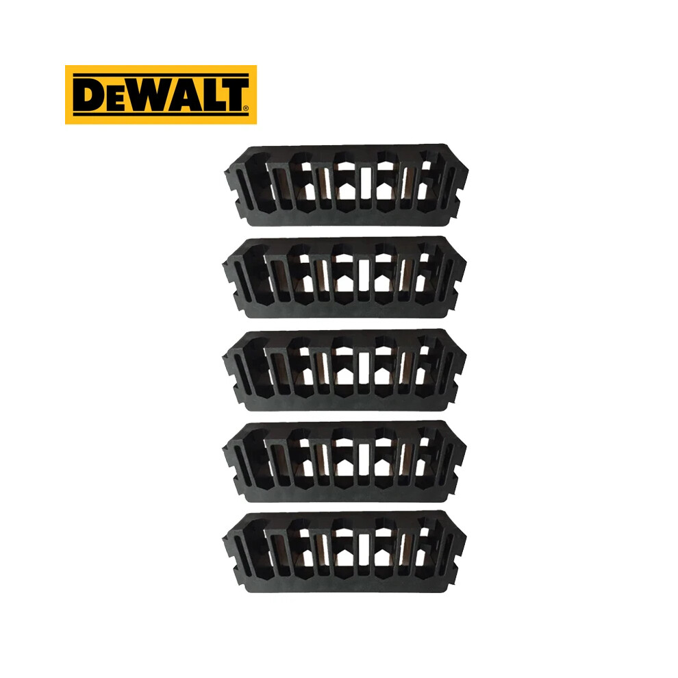 (Black 5 Plug 5PCS) DEWALT Original TSTAK Yellow Tool Accessories Storage Box Drill Bit Support Containment Mini Tough Case