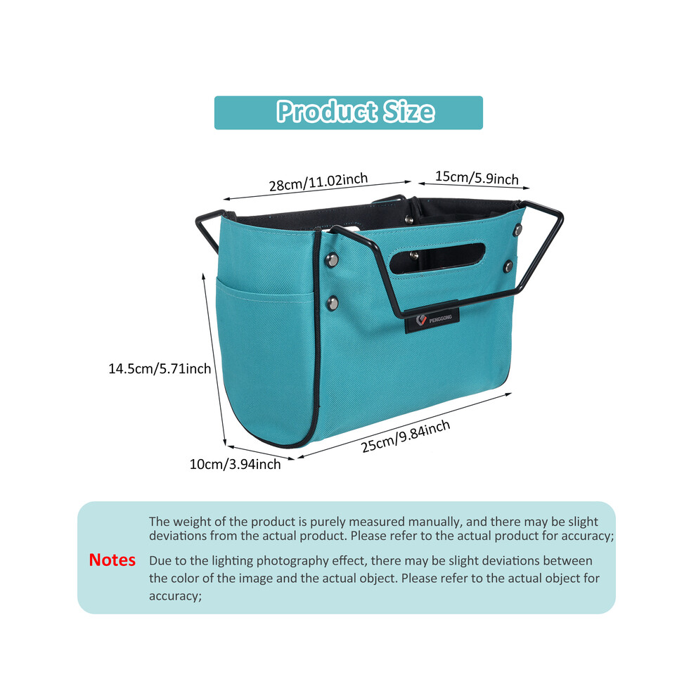 (Blue) PENGGONG Telescoping Ladder Portable Tool Bag Herringbone Ladder Tool Storage Bag 600D Waterproof Oxford Cloth Tool Pouch