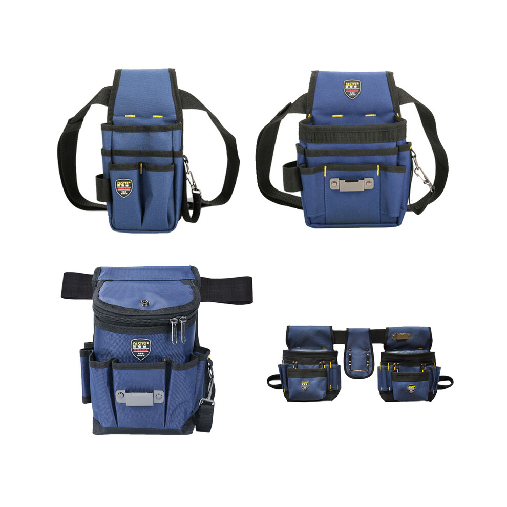 Photos - Tool Box MAXPOWER  Oxford Cloth Multi-functional Electrician Tool Bag Waist Pouch Belt Storage Multi-pockets Waist Tool (Large Double Uncover)
