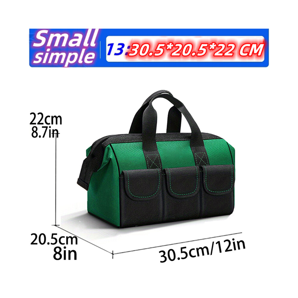 Maxpower (13 Inch Simple) Upgrade Heighten Large Capacity Tool Bag Thickened 1680D Oxford Waterproofed Wear-Resistant Electrician Storage Toolkit
