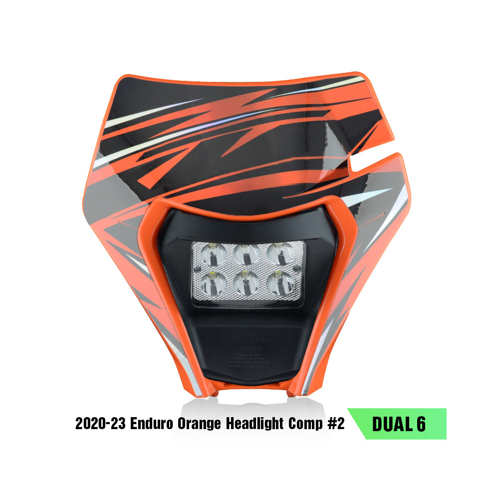 ( Headlight 2) Powerzone Motorcycle Led Headlight For Ktm Exc Sxf Mx Headlamp Head Lights Supermoto Fairing Dirt Bike Enduro Led Headlight Black 9190758820416