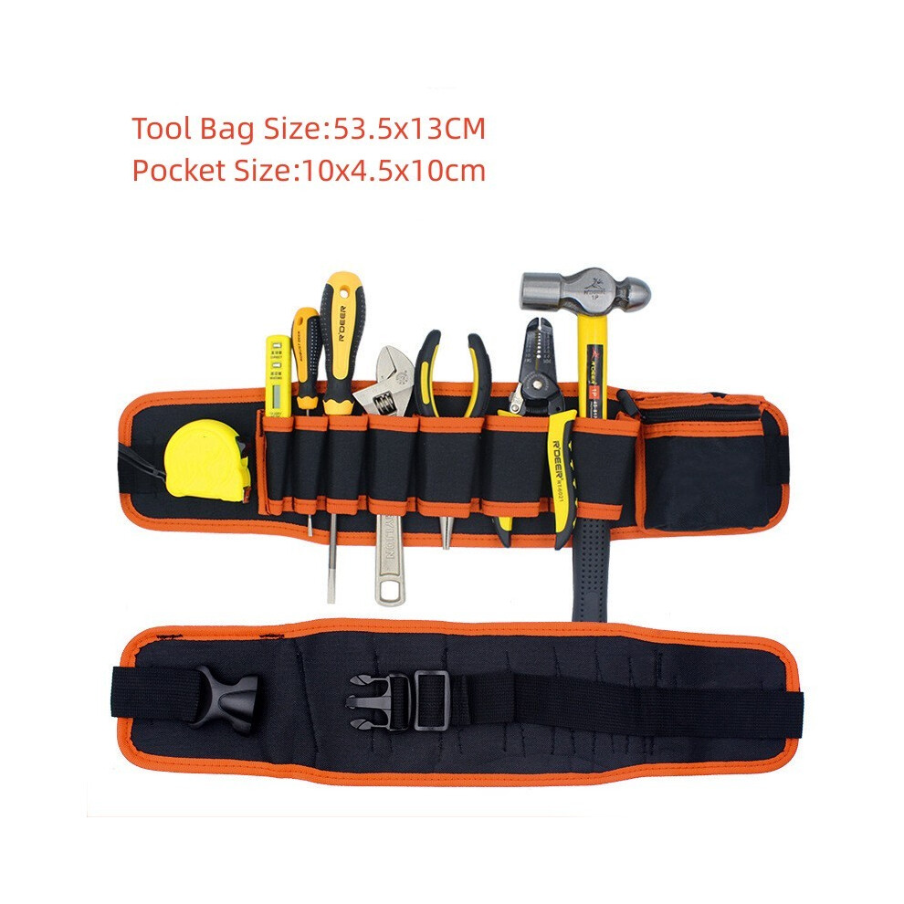 Maxpower (Orange) Tool Bags Electrician Tools Waist Storage Bag With Belt For Pocket Wrench Pliers Wire Organizer Electrician Tools Belt