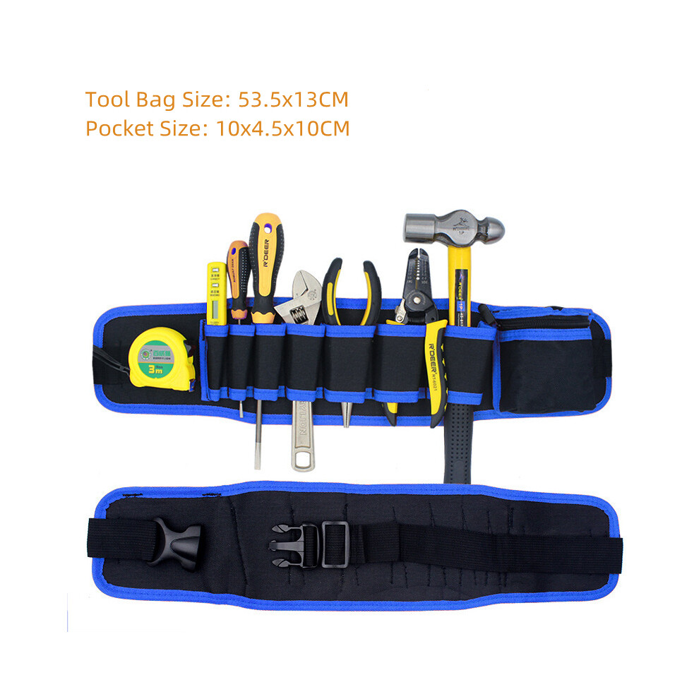 Maxpower (Blue) Tool Bags Electrician Tools Waist Storage Bag With Belt For Pocket Wrench Pliers Wire Organizer Electrician Tools Belt