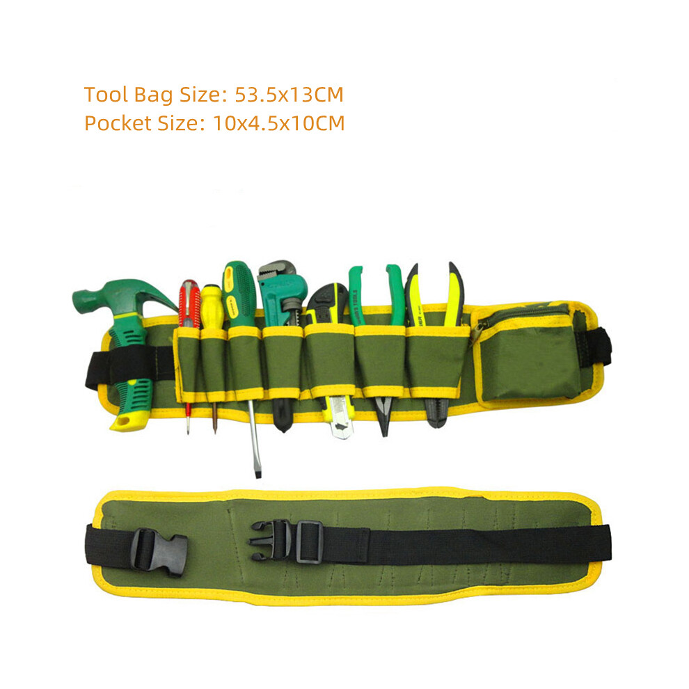 Maxpower (Yellow) Tool Bags Electrician Tools Waist Storage Bag With Belt For Pocket Wrench Pliers Wire Organizer Electrician Tools Belt