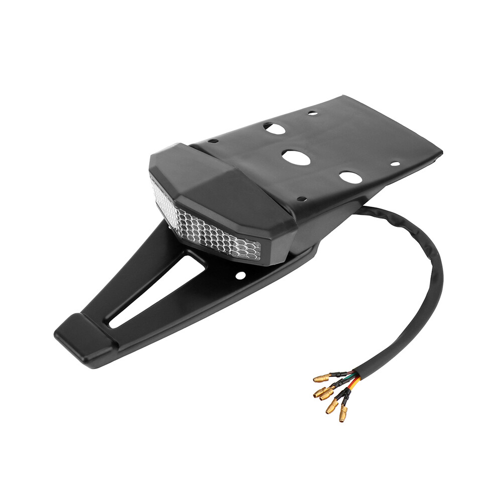 Maxpower (Black) Universal Signal Lamp Taillights For Bobber Enduro Dirt Bike Motorcycle Led Rear Tail Turn Signals Brake Lights Stop Indicator Black