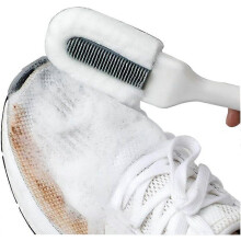 (As show, One size) Professional Cleaning Shoe Brush, Multifunctional Long Handle Shoe Brush Cleaner (White)