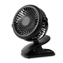 (As show, One size) Stroller Fan, Clip On Fans Battery Powered Rechargeable Baby Fan with 3 Adjustable Speed