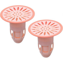 (As show, One size) Shower Floor Drain Backflow Preventer Valve Sewer Core Drainage Insert Drain Plug(pink-2 Pack)