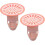 (As show, One size) Shower Floor Drain Backflow Preventer Valve Sewer Core Drainage Insert Drain Plug(pink-2 Pack) 1