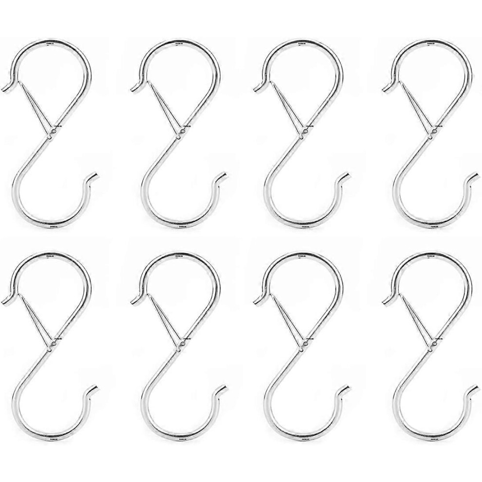 (As show, One size) 8PCS S Hooks for Hanging, Silver ,for Hanging Kitchen Utensil-image-OPC-PG8WGY2-NEW