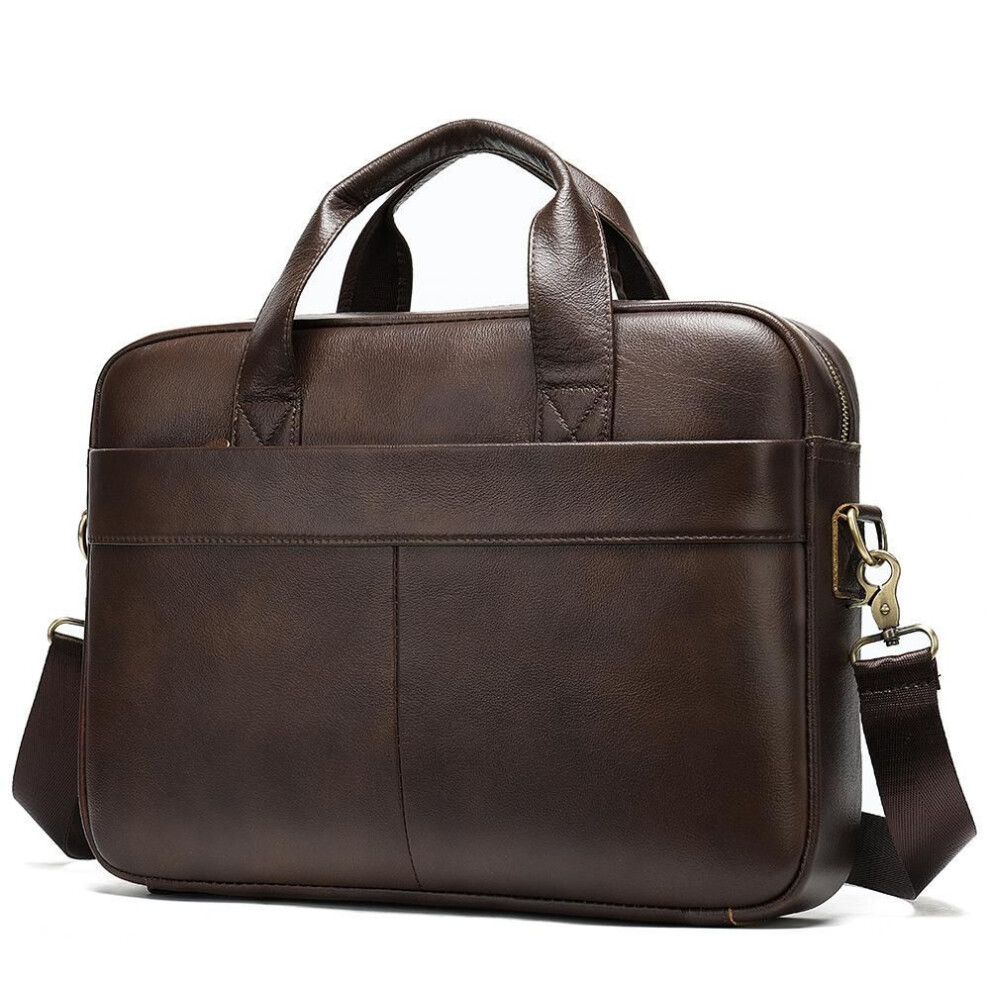 (coffee) MVA Briefcase Men&apos;s Genuine Leather Bag Men&apos;s Office Bags For Men Messenger Bag Laptop Business Men&apos;s Leather Handbags 15 inch 7022
