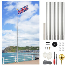 20ft Flagpole 6m Camping Flag Pole With Flag Kit Outdoor Garden