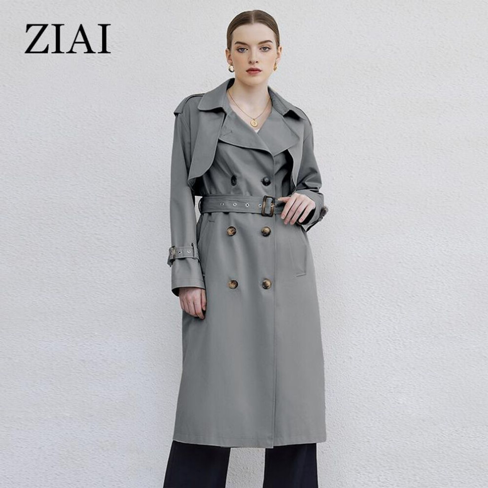(green, M) Astrid 2024 Spring Autumn Long Women&apos;s Trench Coat Women Windbreaker Double-breasted Belted Outerwear Overcoat Female Jacket Office Clothing Zs-d