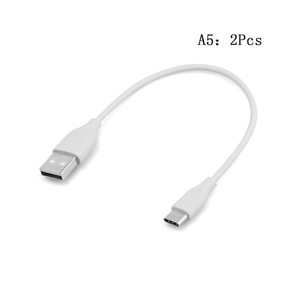 ( 0.2M, One Size) 2 Pieces Short 20Cm Usb-C Usb 2.0 Type C Male To 2.0 Type A Male Data Charge Cable Cord White 5453852035594