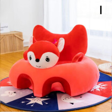 (Style5 Panda) New Cute Baby Sofa Support Seat Cover Plush Chair Learn To Sit Comfortable Cartoon Toddler Nest Puff Wash No Stuffing Cradle
