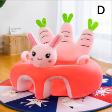 (Style3 rabbit) New Cute Baby Sofa Support Seat Cover Plush Chair Learn To Sit Comfortable Cartoon Toddler Nest Puff Wash No Stuffing Cradle