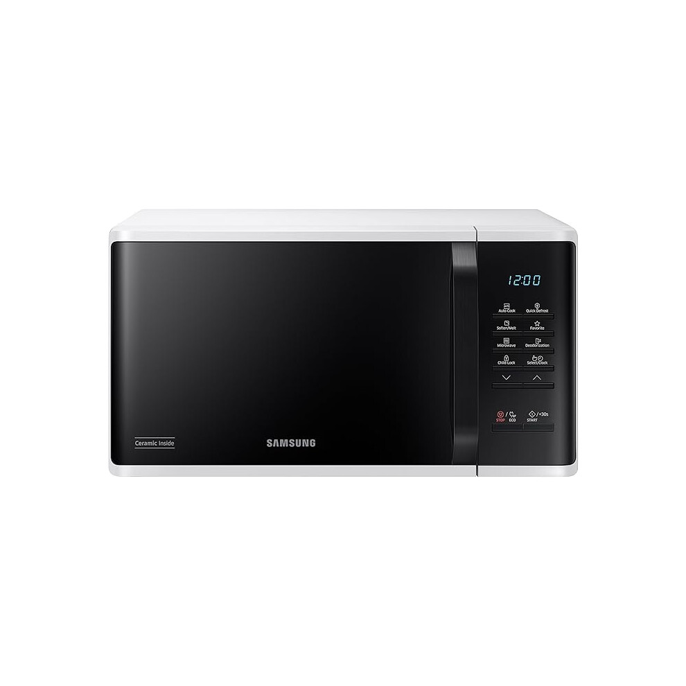 Samsung MS23K3513AW Solo Microwave, 800W, 23 Litre, White