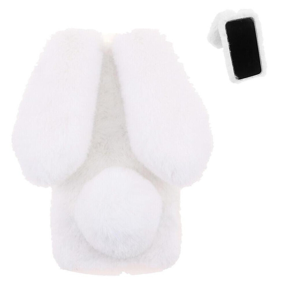 (White) Case For Honor Magic7 Lite Plush Phone Case Cute Plush Rabbit Ears Autumn And Winter White 764549510122