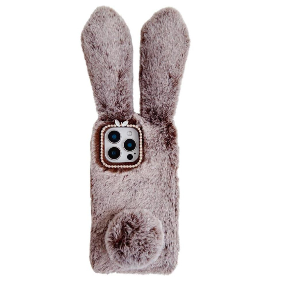 (Brown) Case For Honor Magic7 Lite Plush Phone Case Cute Plush Rabbit Ears Autumn And Winter Brown 764549510153