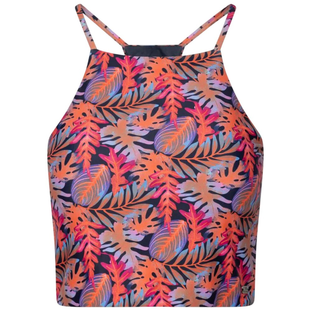 (XS, Navy) Trespass Womens/Ladies Harlow Leopard Print Swim Top
