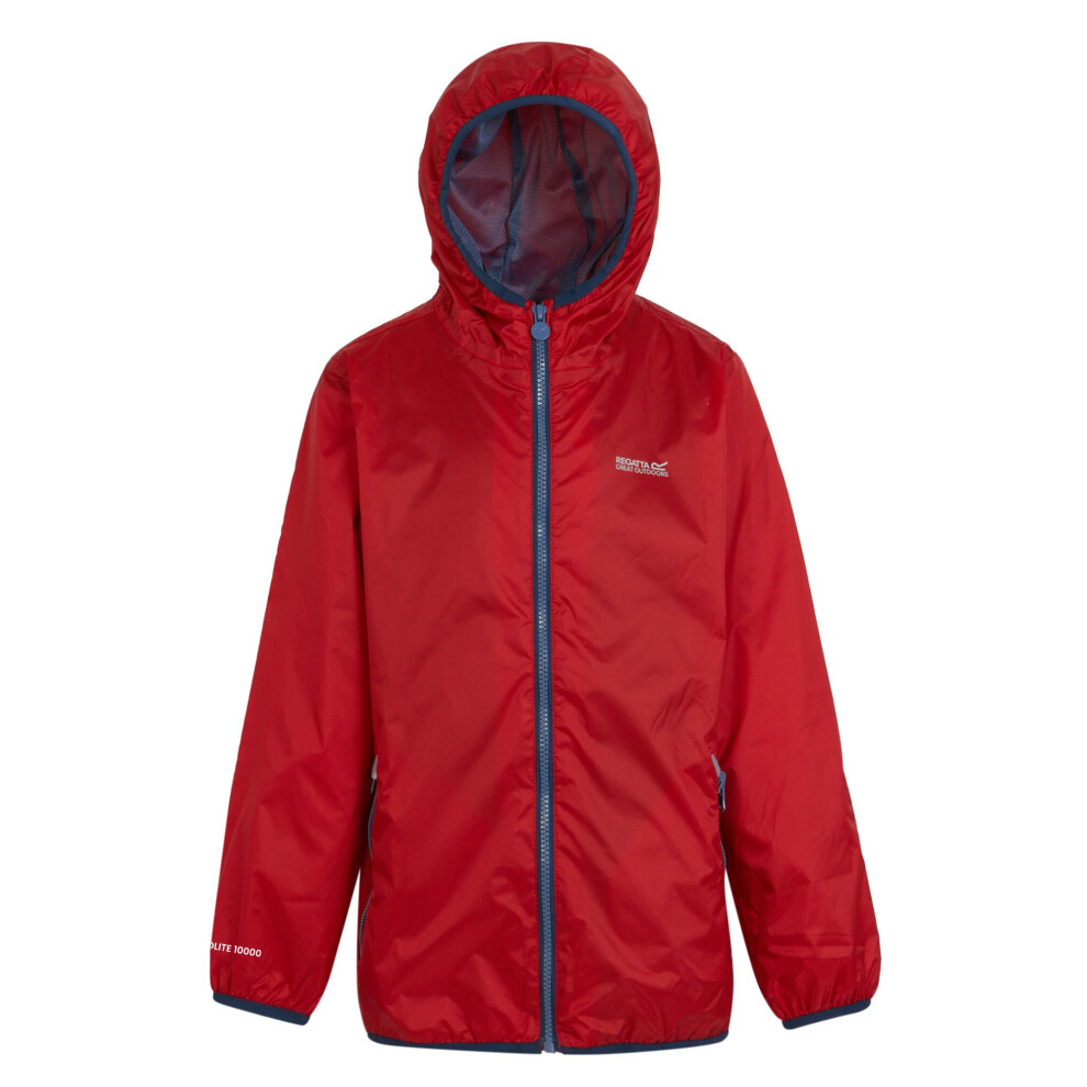 (9-10 Years, Danger Red) Regatta Great Outdoors Childrens/Kids Lever II Packaway Rain Jacket