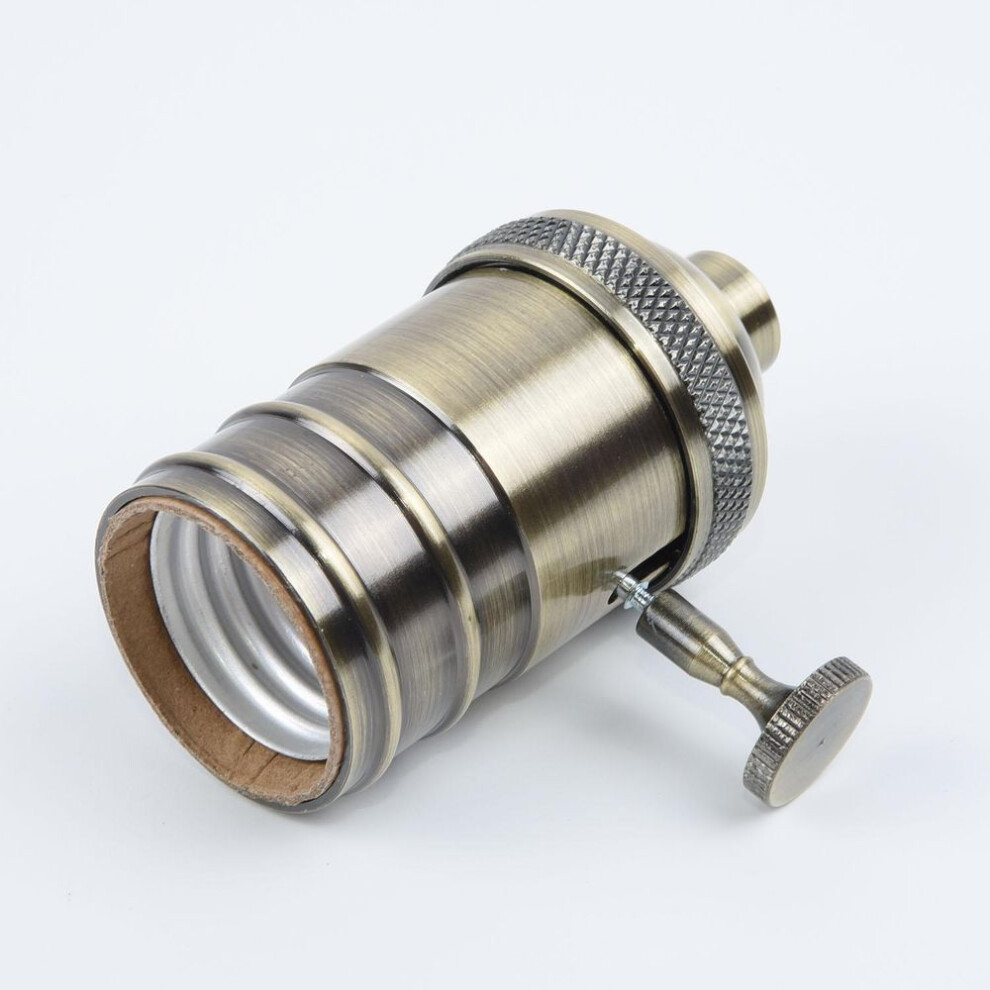 (as the picture) Metal E27 Antique Retro Vintage Edison Lamp Light Socket Bulb Holder Tool Supply
