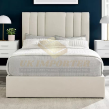 (Cream (with Mattress), 3FT Single (No Gaslift)) Luxury Double Bed Frame with Mattress, Ottoman Gaslift Option Velvet Upholstered Bed