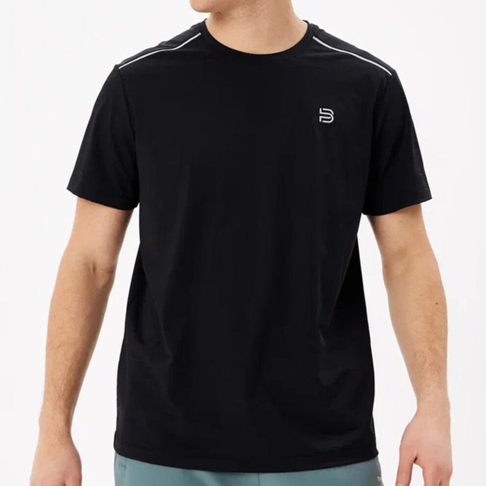 (black, 3XL) Baasploa Men&apos;s Sports T-shirt Breathable Running Round Neck Comfortable Quick Dry Training Series Short Sleeve Men&apos;s Running Short Sleeve To