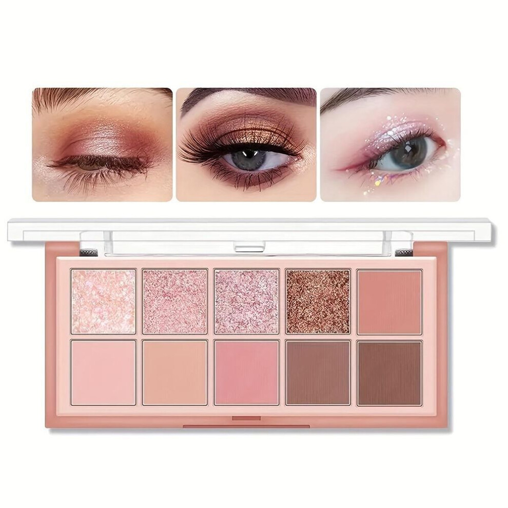 (3#) 10-Color Eye Shadow Palette for Contouring & Everyday Look
