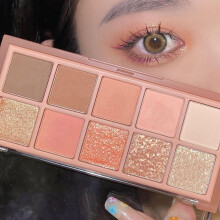 (1#) 10-Color Eye Shadow Palette for Contouring & Everyday Look