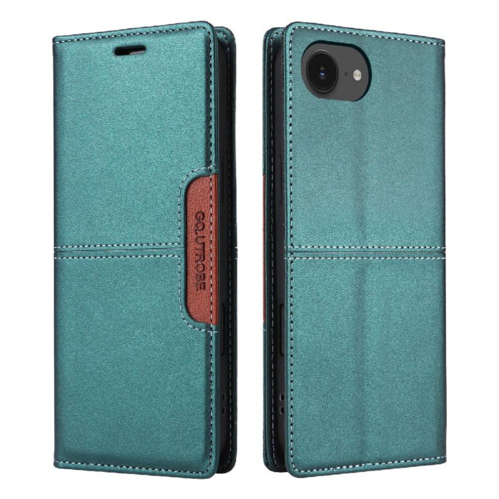(Green) Flip Case For Iphone 16E Flip Cover Rfid Blocking Wallet Shockproof Green 764549510405