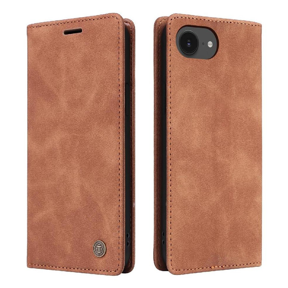 (Orange) Flip Case For Iphone 16E Leather Case Simple Business Flip Cover Shockproof Wallet Orange 764549510511