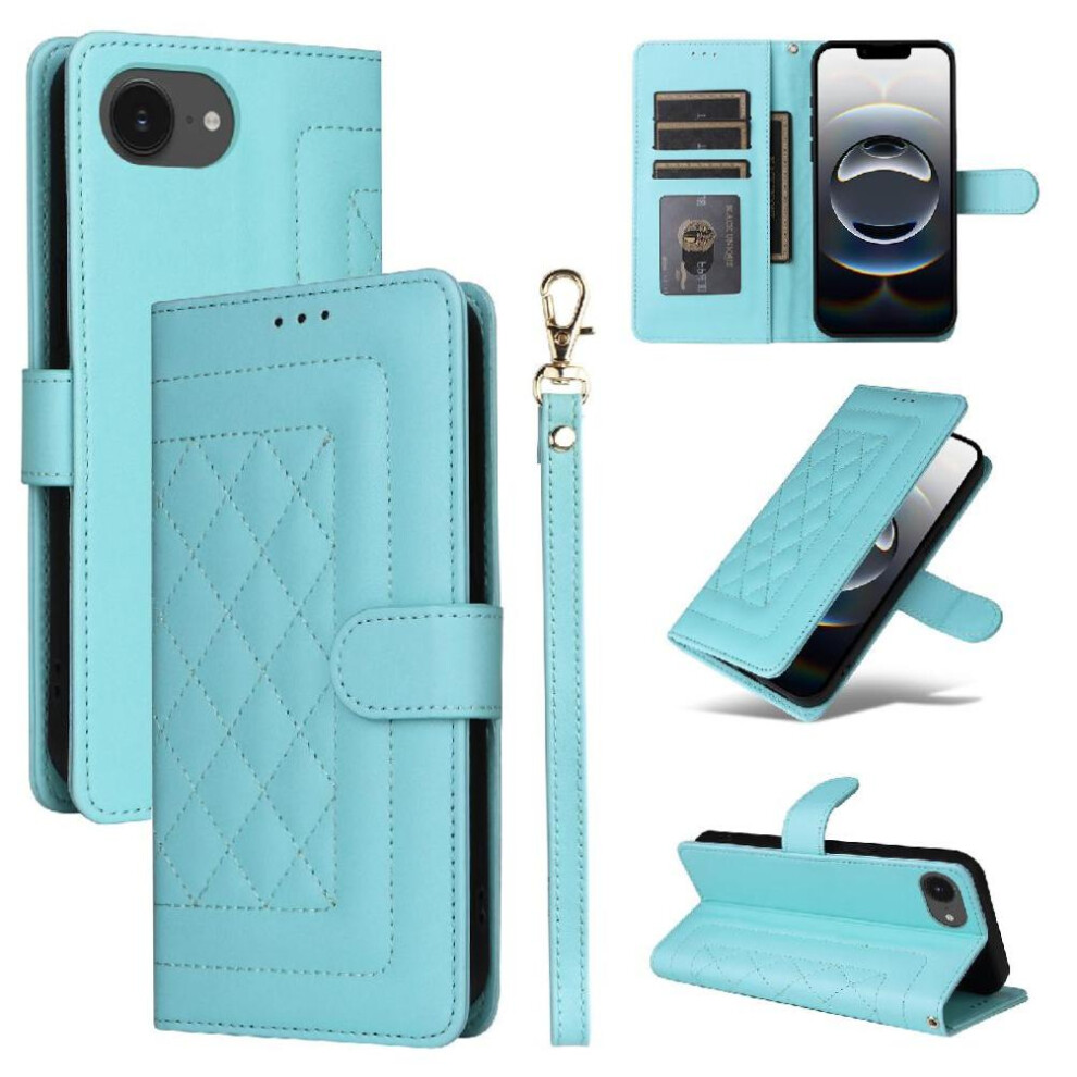 (Green) Flip Case For Iphone 16E Flip Cover Simple Business Wallet Leather Case Shockproof Green 764549510559