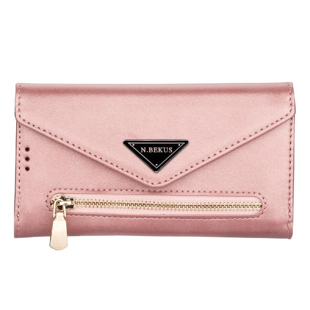 (Rose ) Zipper Pocket Case For Iphone 16E Protective Cover Kickstand Wrist Strap Crossbody Strap Shockproof Gold 764549511273