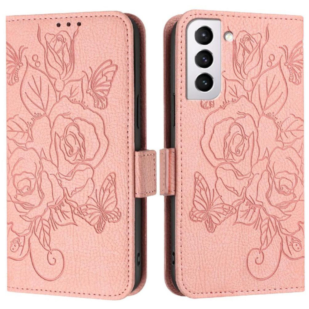 (Pink) Case For Samsung Galaxy S21 Fe 5G Pu Leather Magnetic Wallet With Credit Card Slot Pink 764549511532
