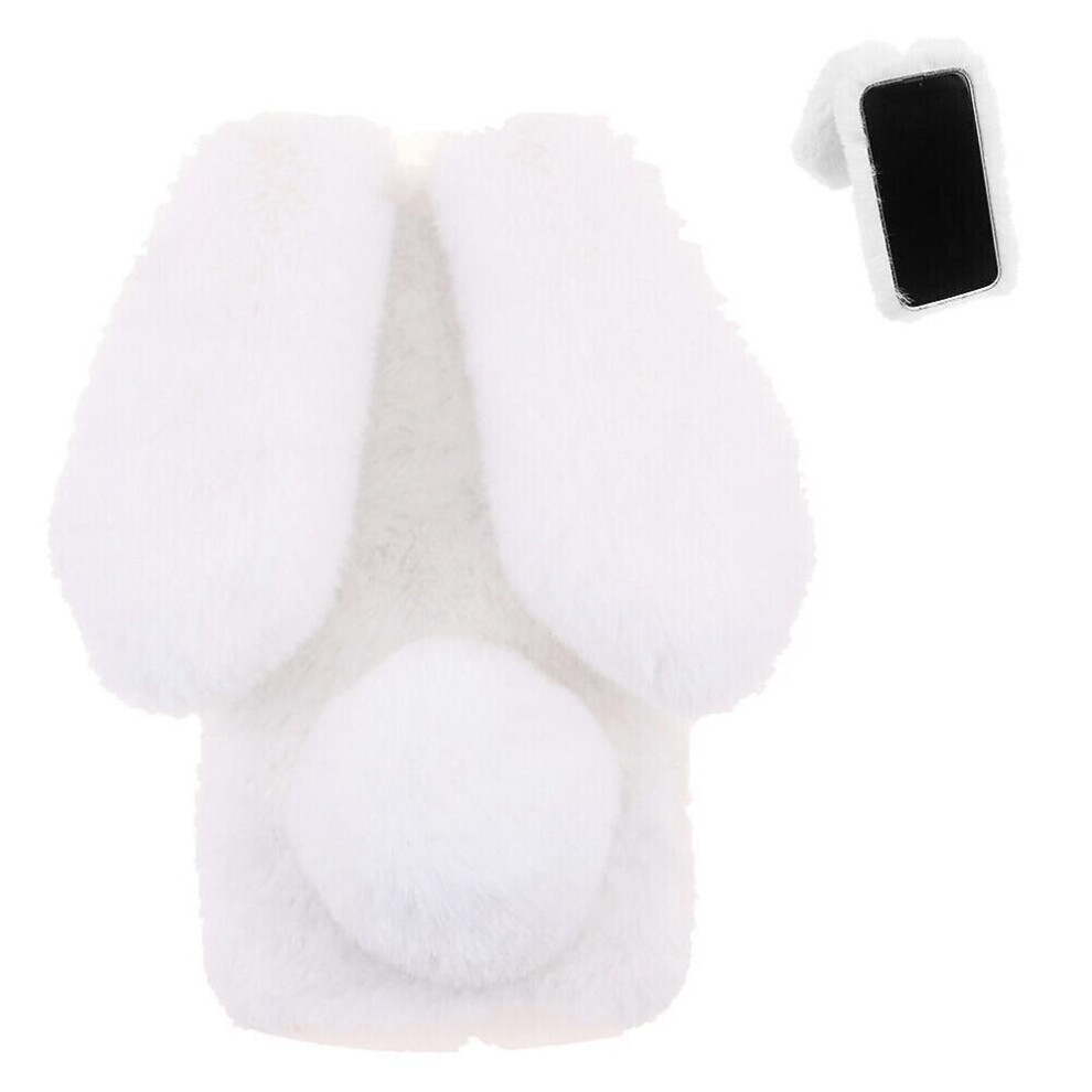 (White) Case For Iphone 16E Cute Plush Rabbit Ears Plush Phone Case Autumn And Winter White 764549511839