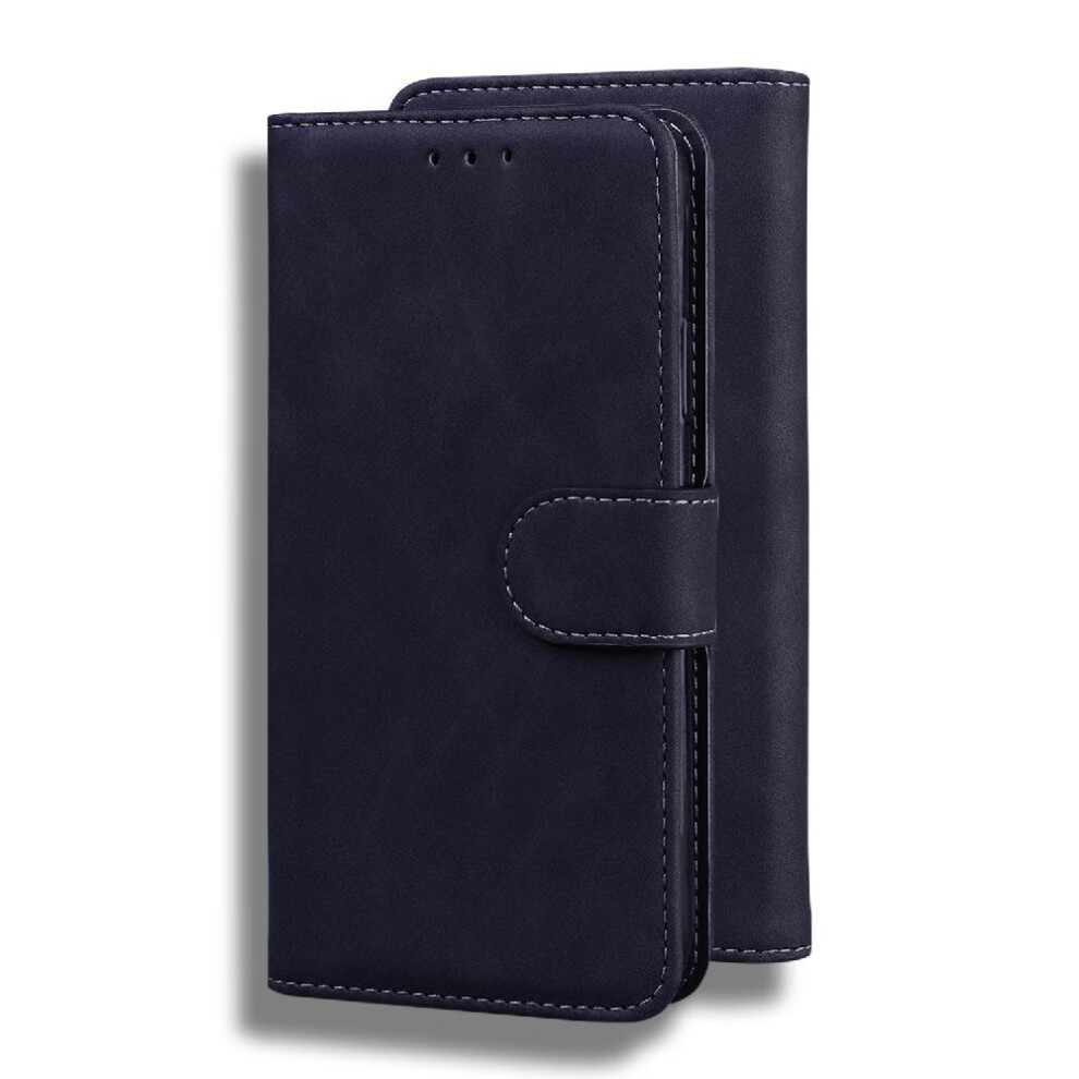 (Black) Flip Case For Iphone 16E Stand Holder Card Slot Magnetic Premium Pu Leather Black 764549512140