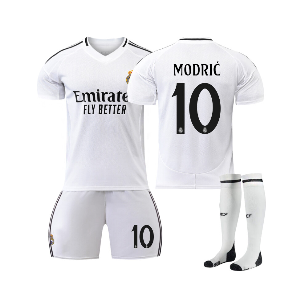 Qinyuchen (26(140-150Cm)) Comfortable 2425 Real Madrid Home Modric #10 Training Suit With Socks