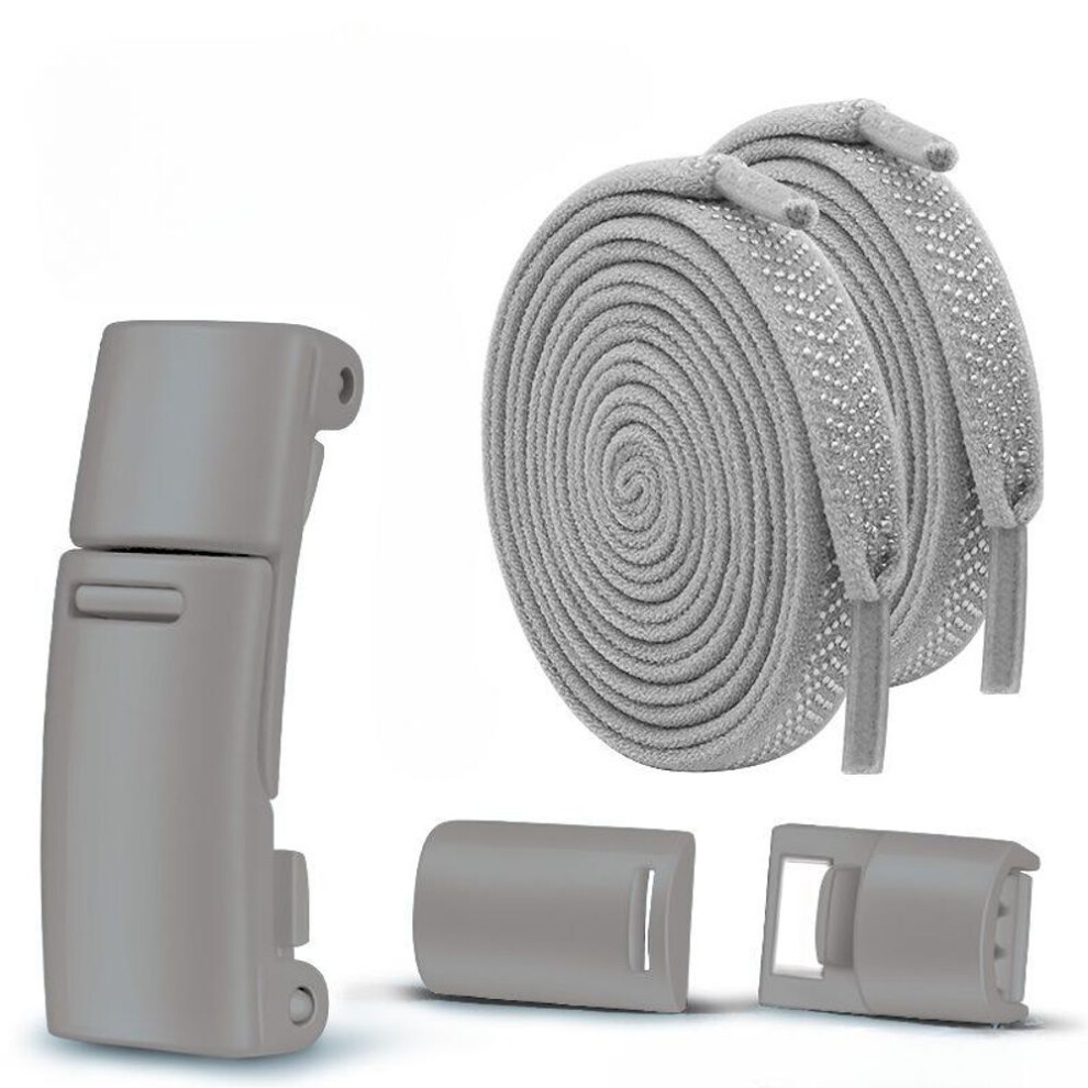 (light grey, 1pairs) Shoelace Lazy No Tie Shoelace,Men&apos;s and Women&apos;s Elastic Elastic Shoelace Rope,Children&apos;s Shoelace No Tie,Magnetic Buckle Holder
