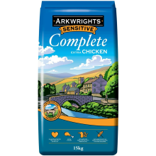 Arkwrights Sensitive Complete Dry Dog Food 15kg with Chicken Bulk Wheat-Free